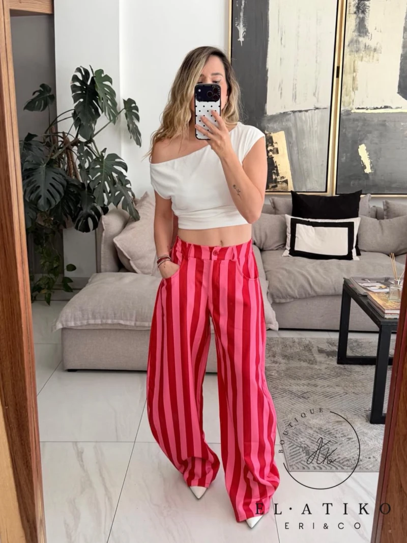 Pantalon rayas bicolor