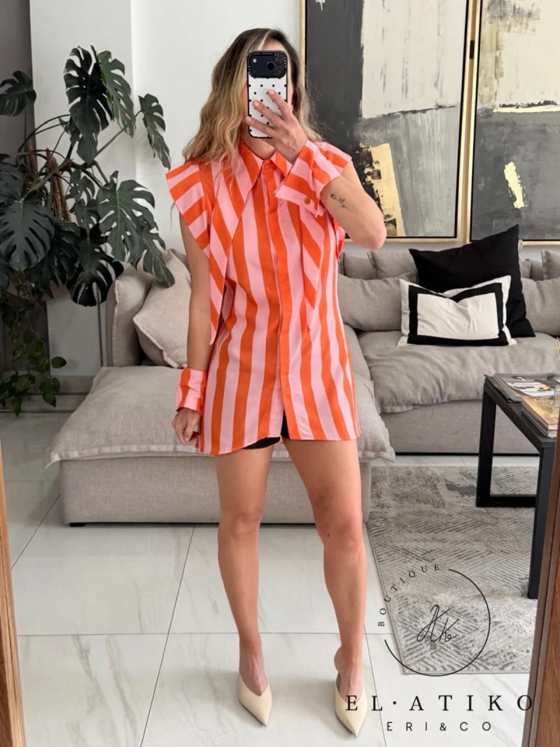 Camisa rayas con muñequeras