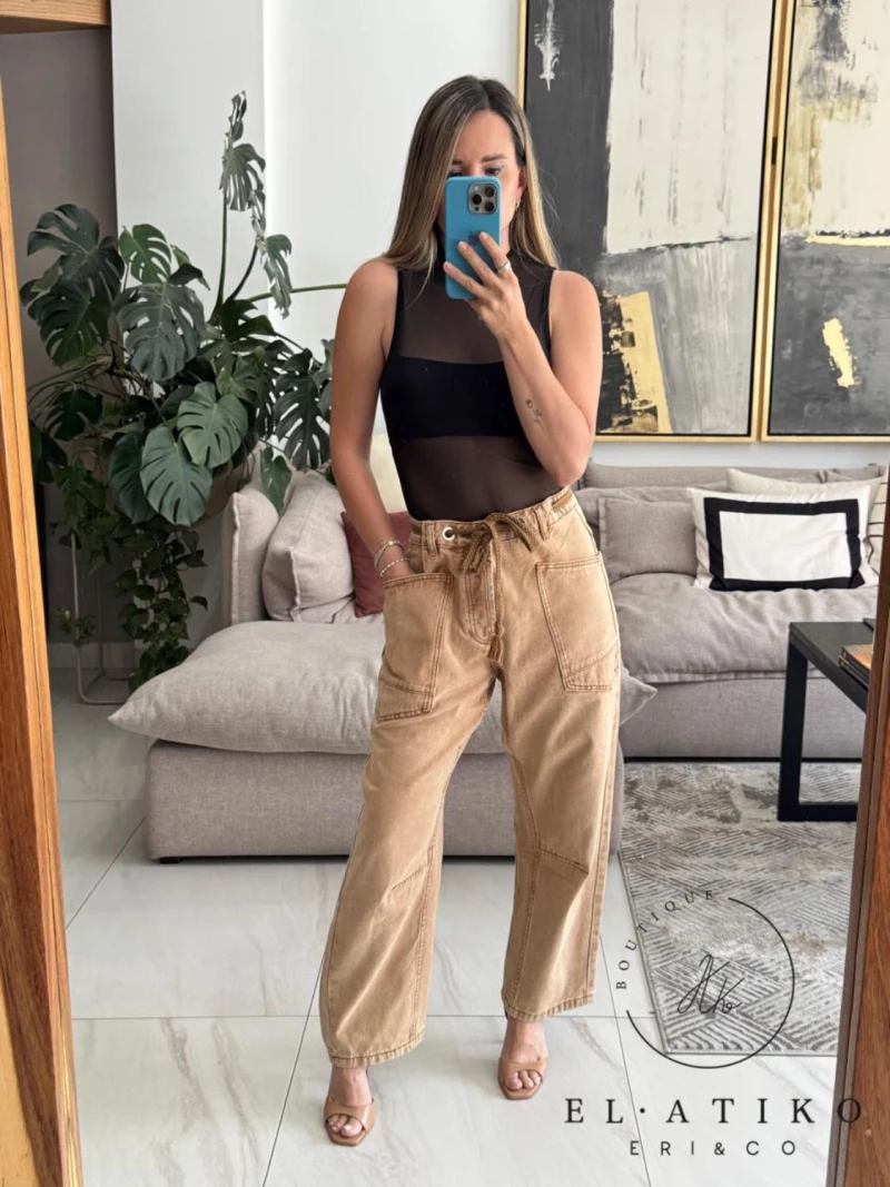 Jeans Barrel Camel  