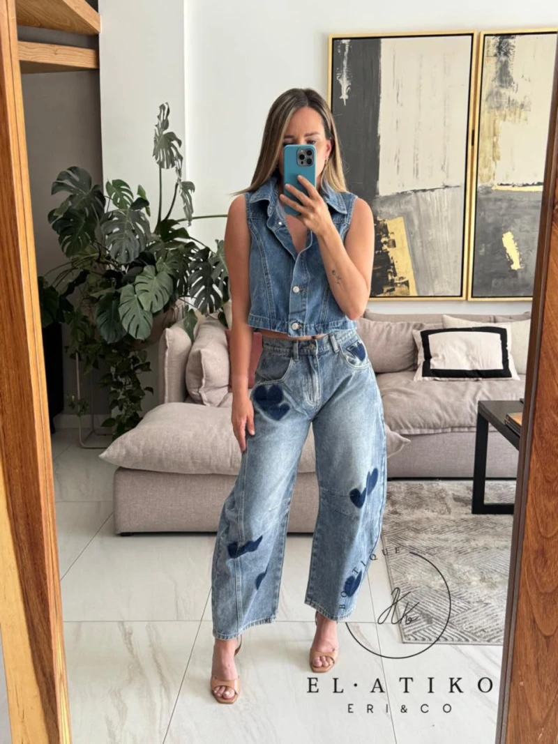 Jeans Barrel Corazón 