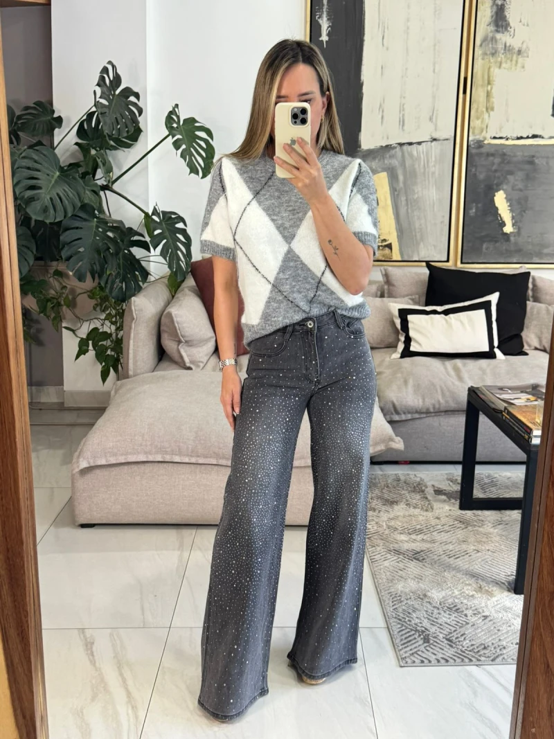 Sueter rombos manga corta