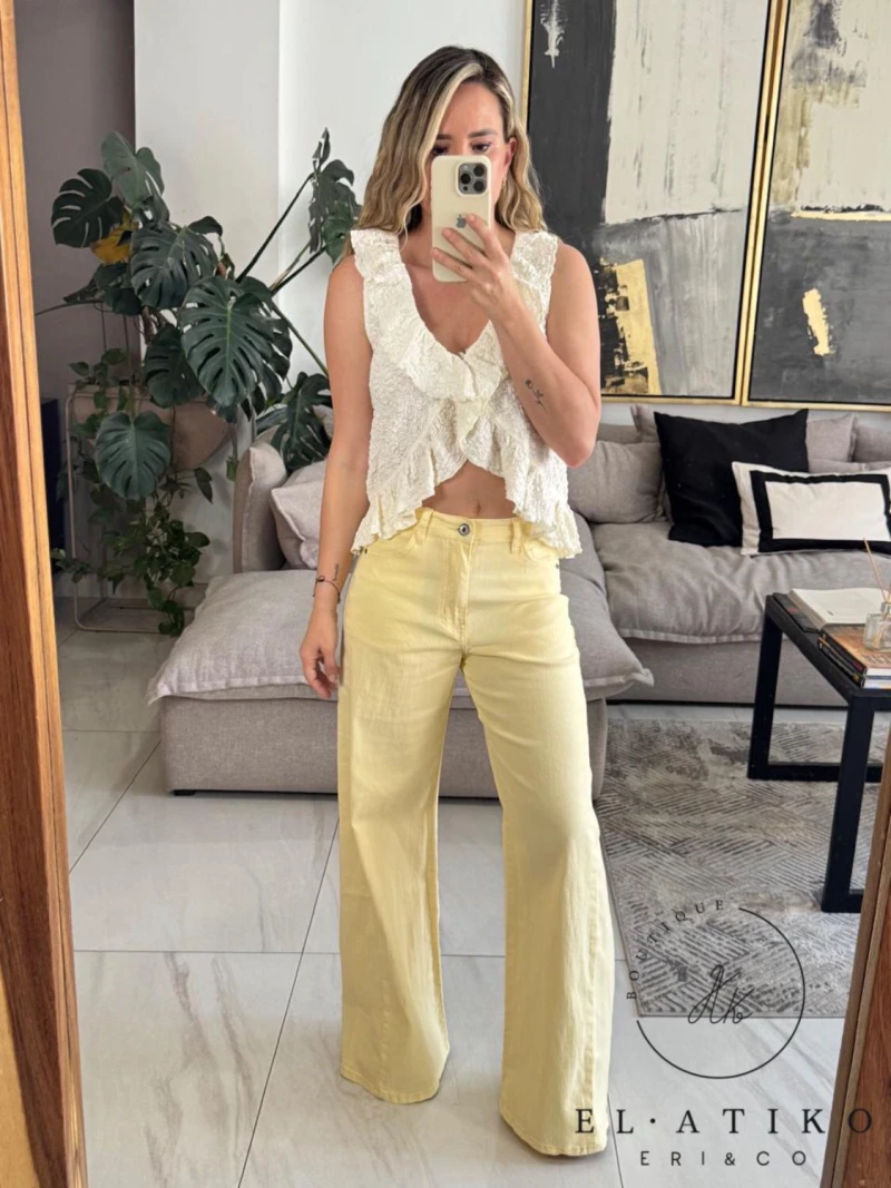 Blusa olan con encaje 