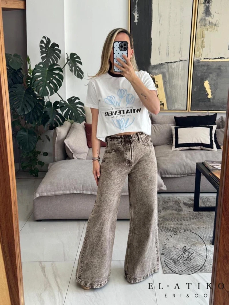 Jeans cafés 