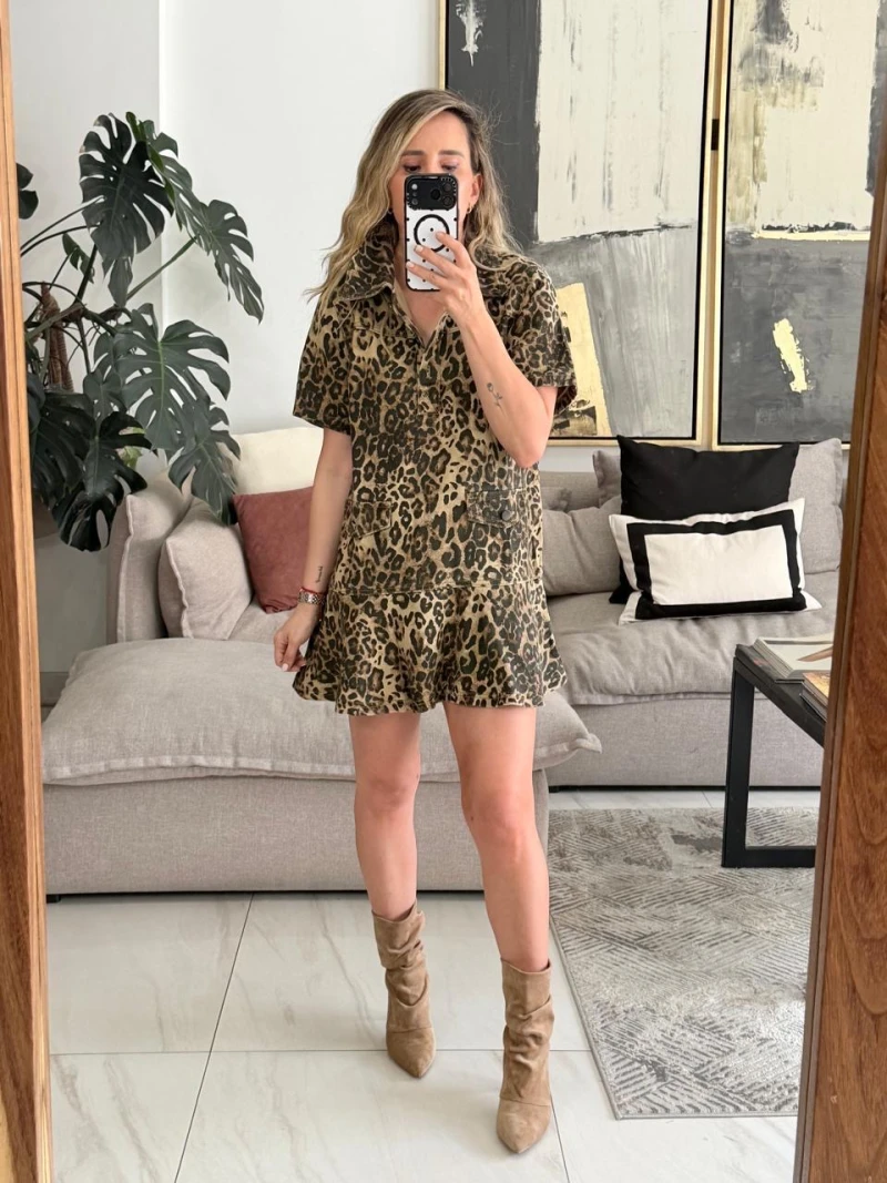 Vestido animal print