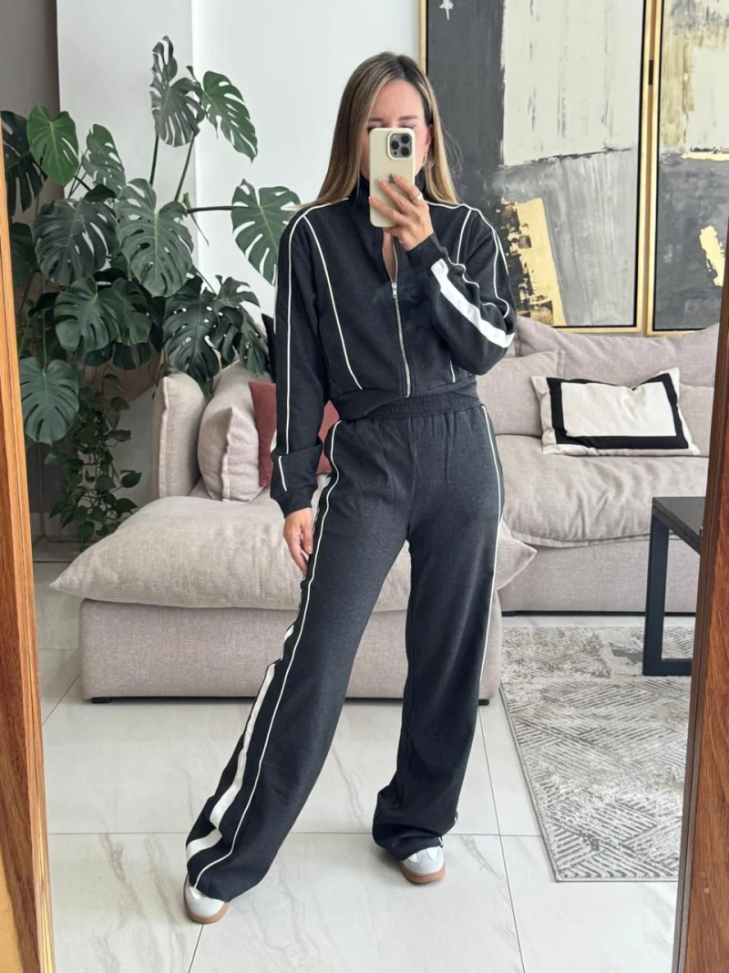 Set pants gris obscuro 