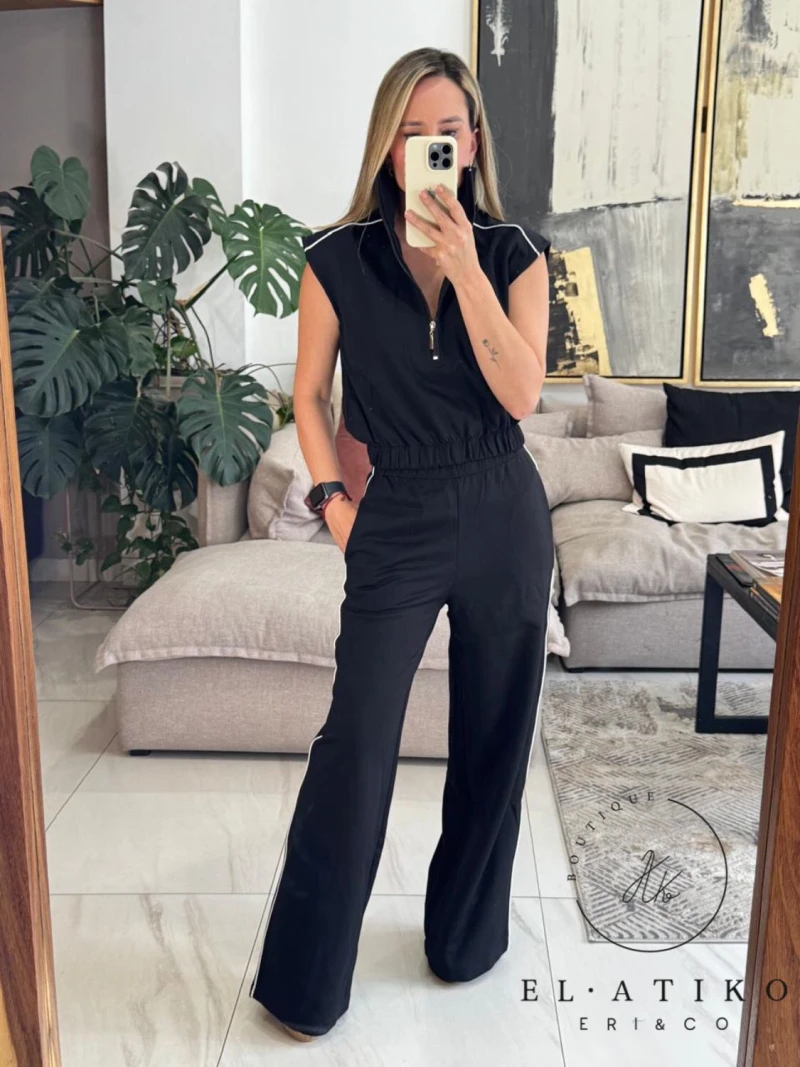 Set negro linea blanca