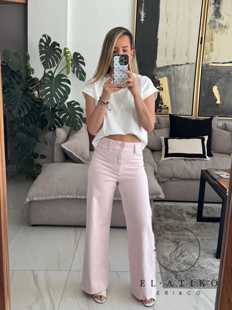 Jeans rosa pastel 