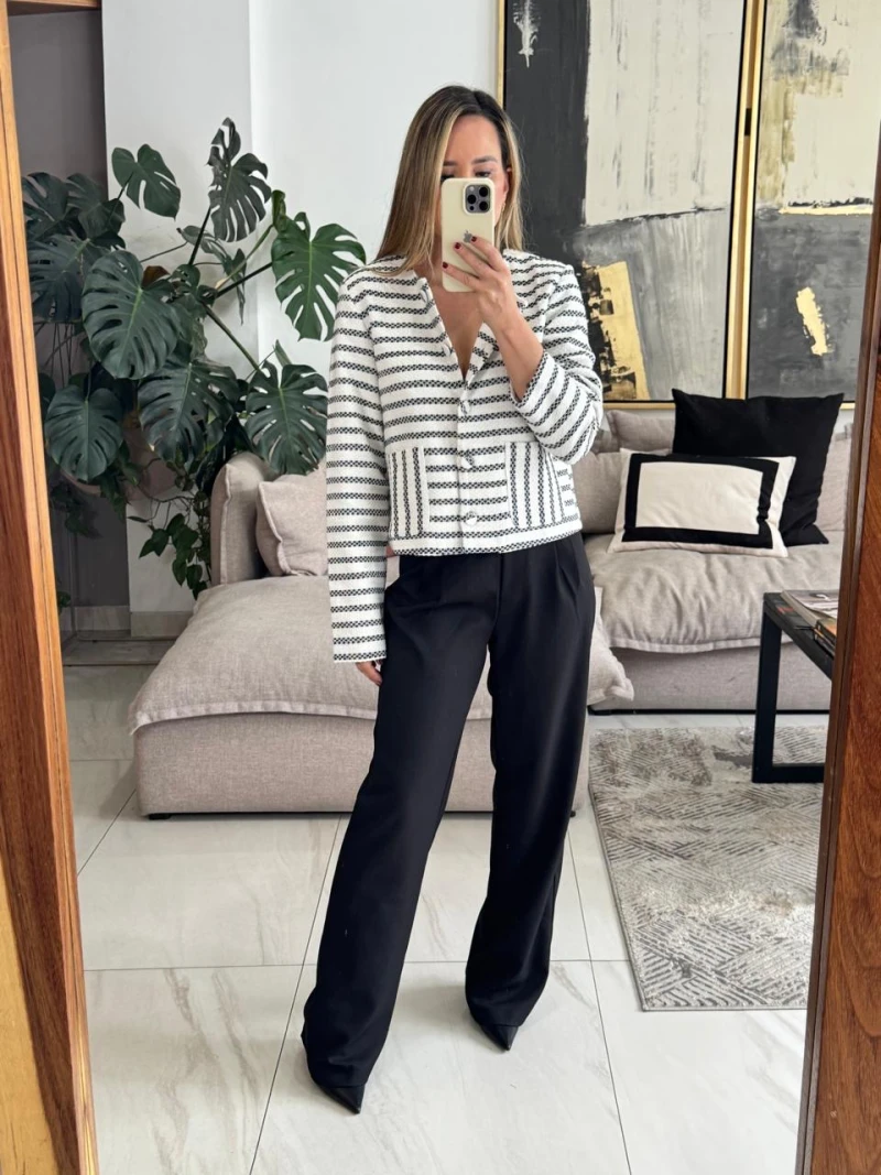 Blazer rayas horizontales 