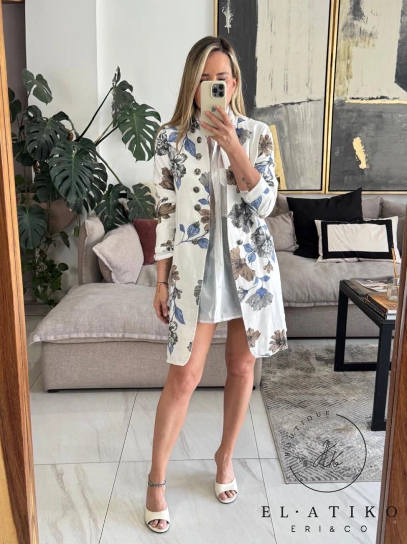 Saco estampado flores 