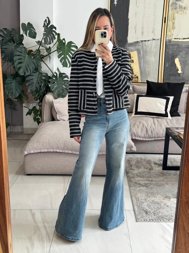 Blazer rayas horizontales 