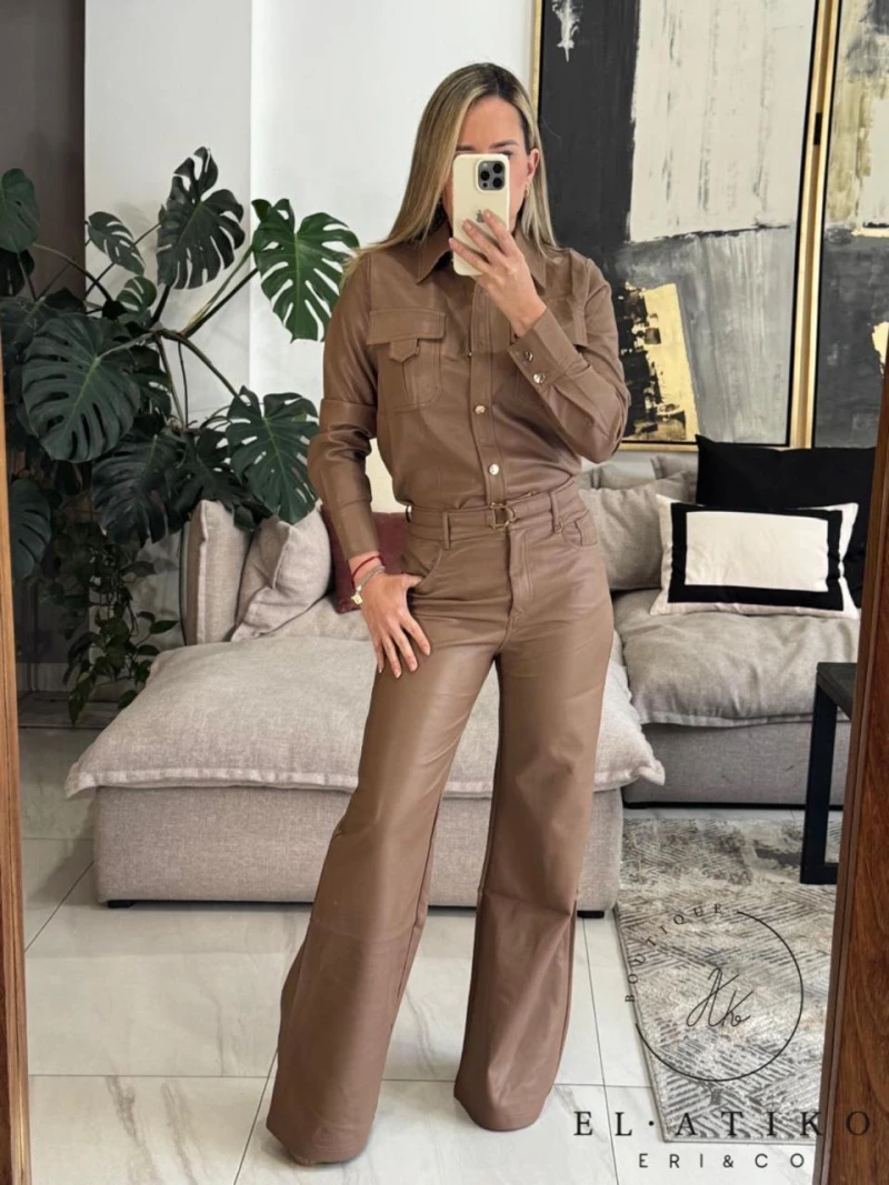 Set de vinil camisa y pantalon