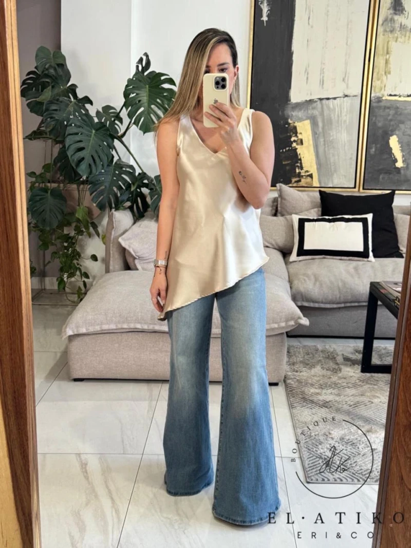 Blusa satin tirantes 