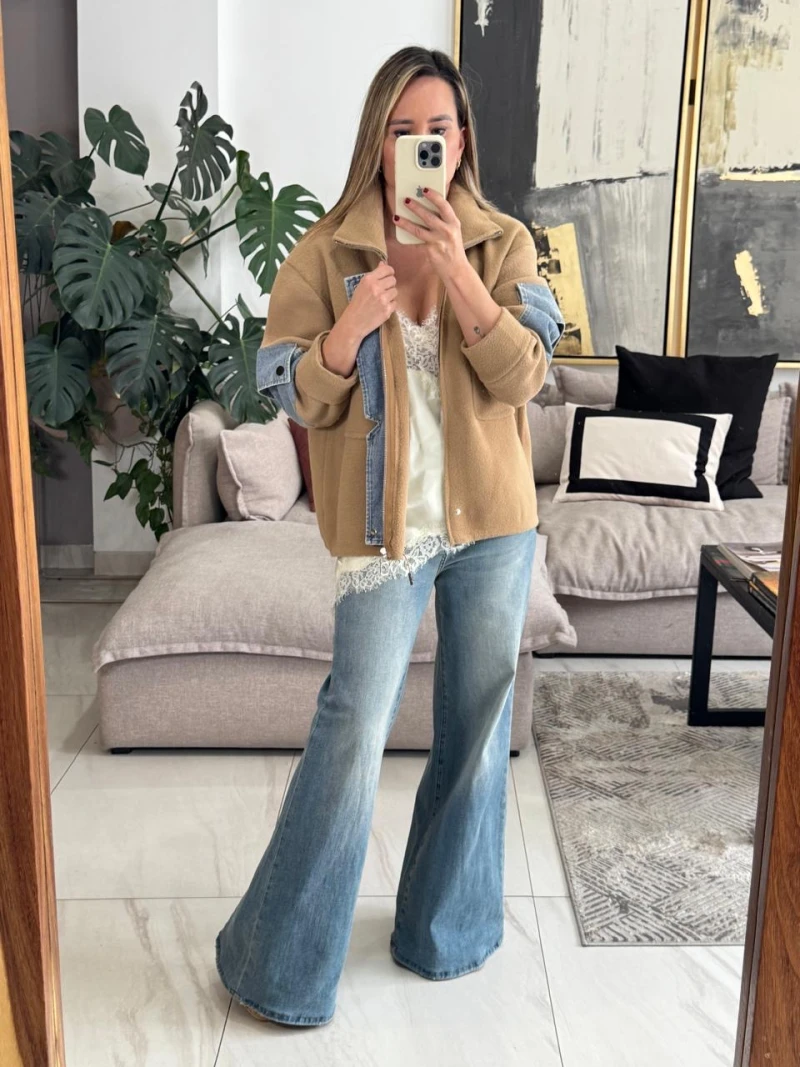 Chamarra con mezclilla 