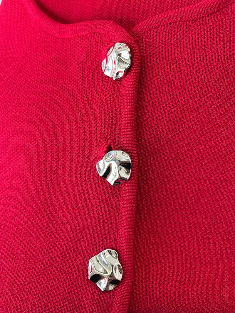 Blusa Roja con Botones 