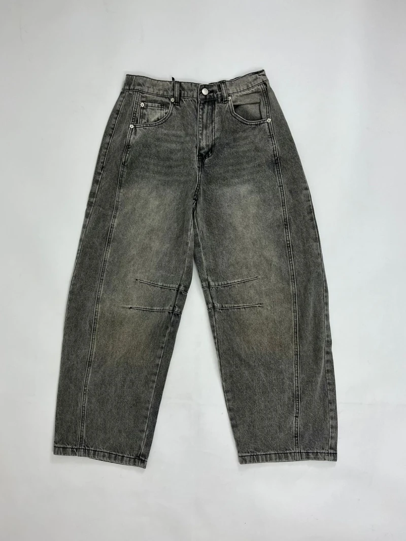 JEANS BBARREL GRIS