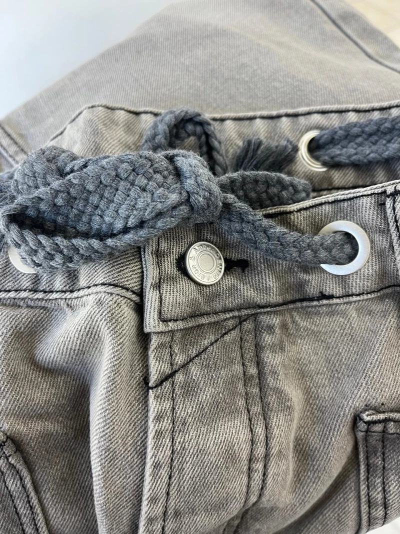 Jeans Barrel Gris 