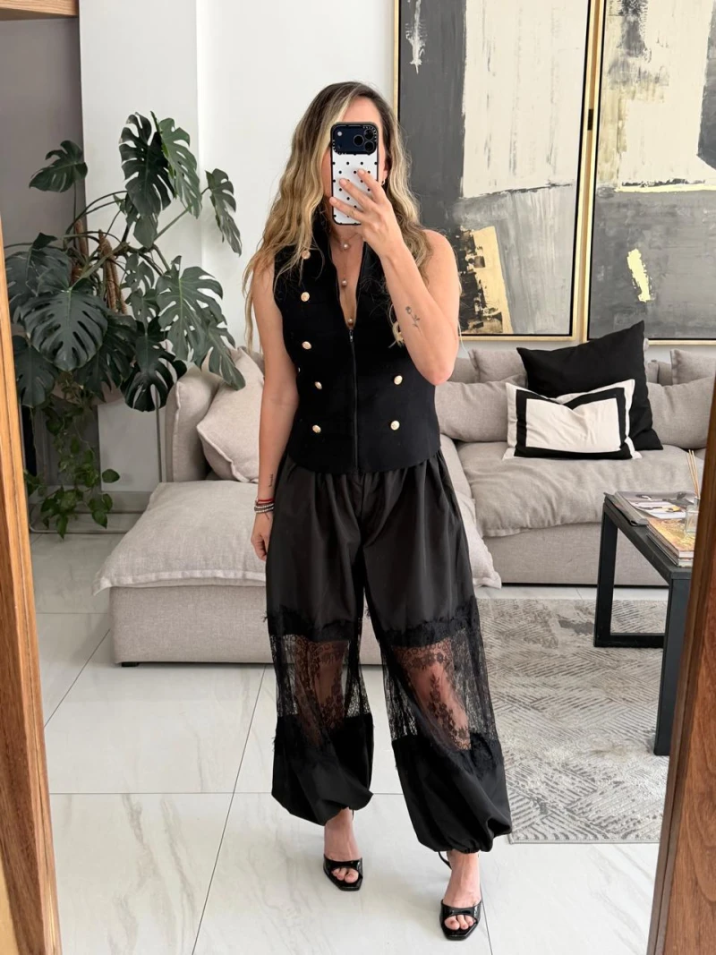 Pantalones Aladino con encaje