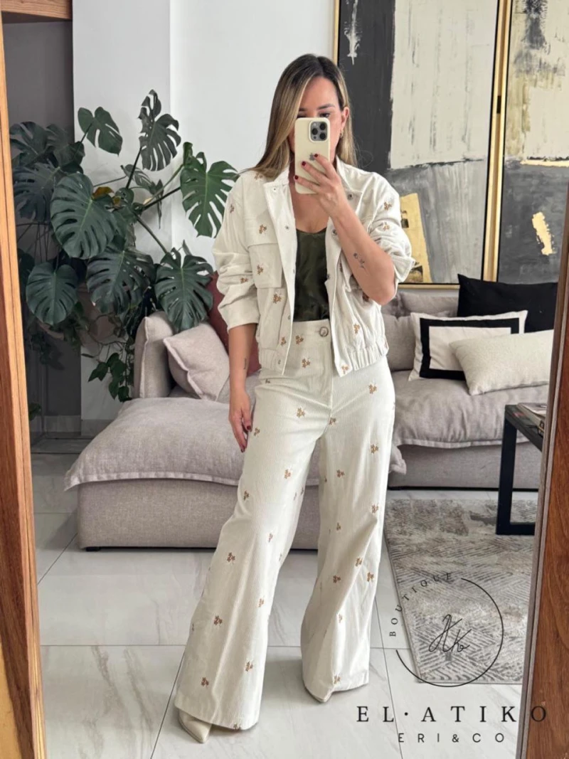 Bomber jacket estampado flores