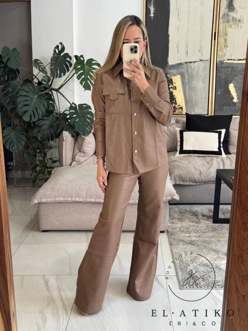 Set de vinil camisa y pantalon